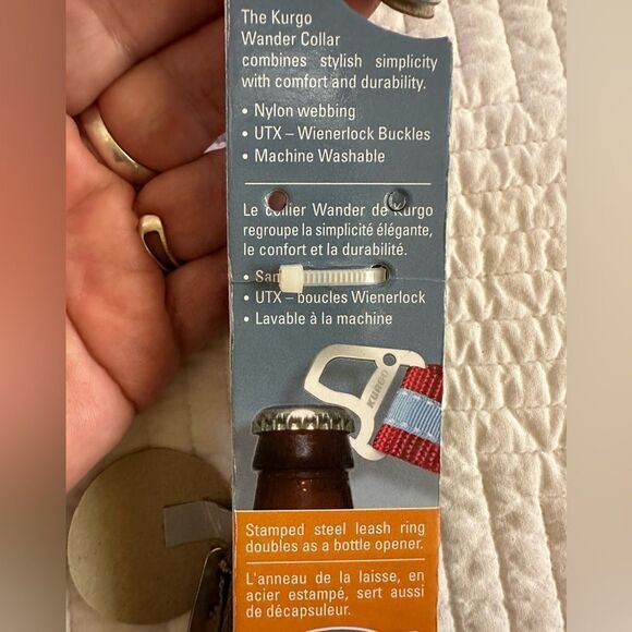 Kurgo Wander Dog Collar with Bottle Opener Size Small - Picture 4 of 8